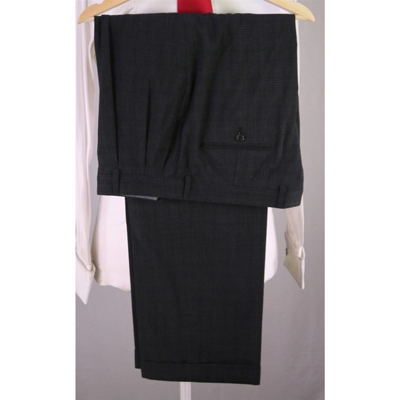 Hickey-Freeman Current Black/Gray Knit Plaid 2-Btn Luxury Wool Suit 42R - Picture 10 of 10